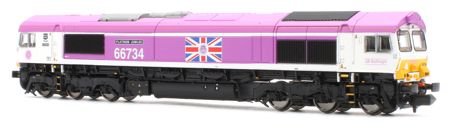 2D-066-006 Class 66 66734 Jubilee Pink "Platinum Jubilee" Diesel Locomotive