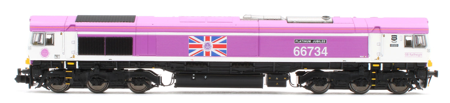 2D-066-006 Class 66 66734 Jubilee Pink "Platinum Jubilee" Diesel Locomotive