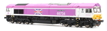 2D-066-006 Class 66 66734 Jubilee Pink "Platinum Jubilee" Diesel Locomotive