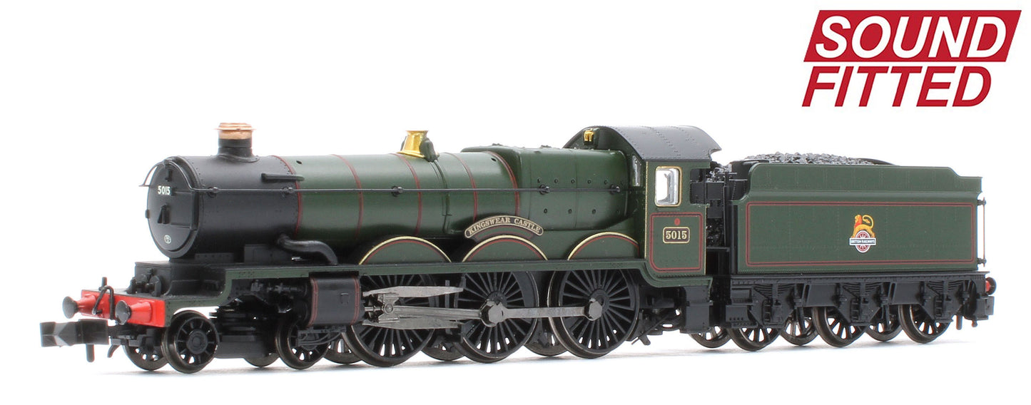 372-031ASF GWR 4073 'Castle' 5015 'Kingswear Castle' BR Lined Green (Early Emblem) Steam Locomotive - DCC Sound