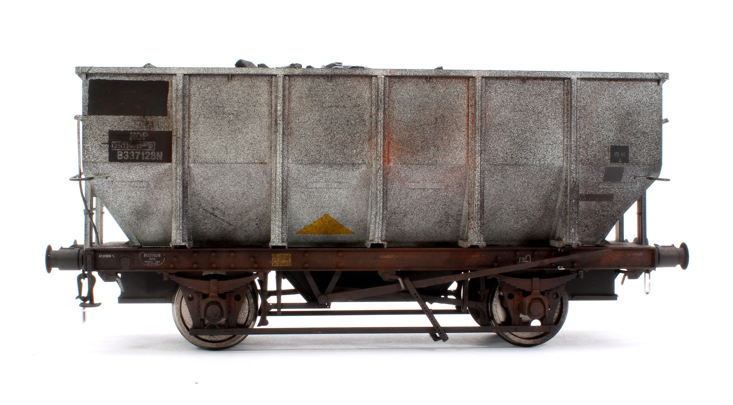 Pre-Owned Kit Built BR Grey 25T Coal Hopper Wagon No.B337128N (Unboxed) - Weathered