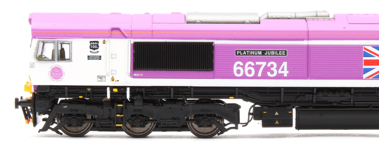 2D-066-006 Class 66 66734 Jubilee Pink "Platinum Jubilee" Diesel Locomotive