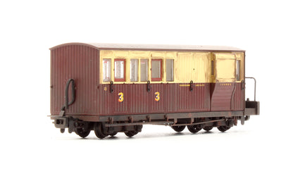 Pre-Owned Ffestiniog Railway Brake Third Crimson & Cream - Custom Weathered