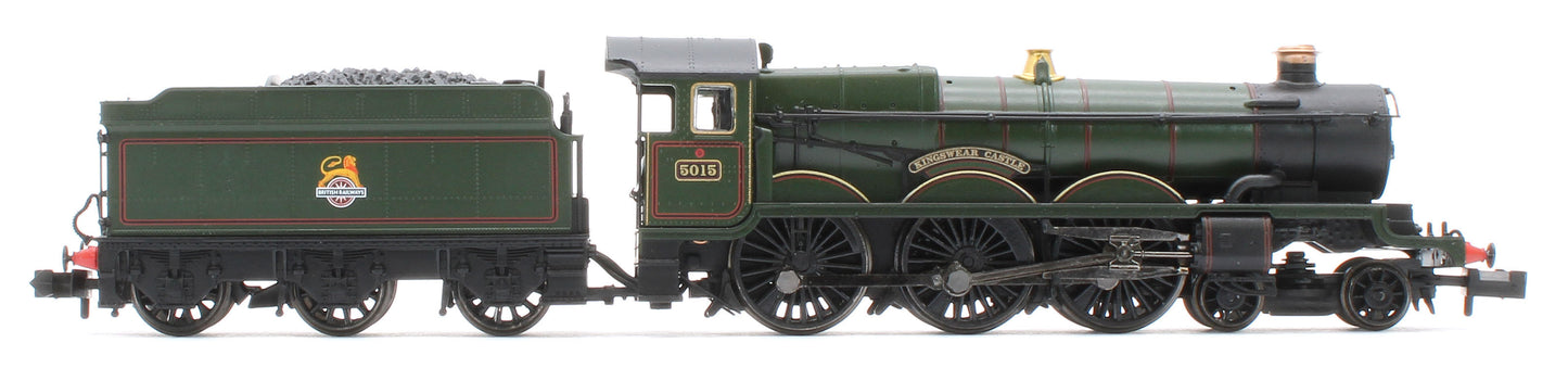 372-031ASF GWR 4073 'Castle' 5015 'Kingswear Castle' BR Lined Green (Early Emblem) Steam Locomotive - DCC Sound