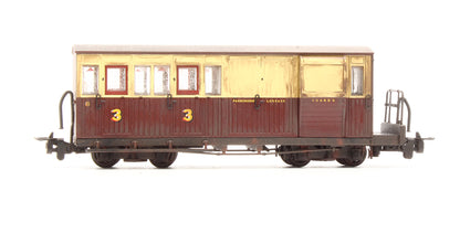 Pre-Owned Ffestiniog Railway Brake Third Crimson & Cream - Custom Weathered