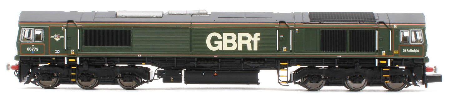 2D-066-007S Class 66 66779 "Evening Star" BR Lined Green Diesel Locomotive - DCC Sound