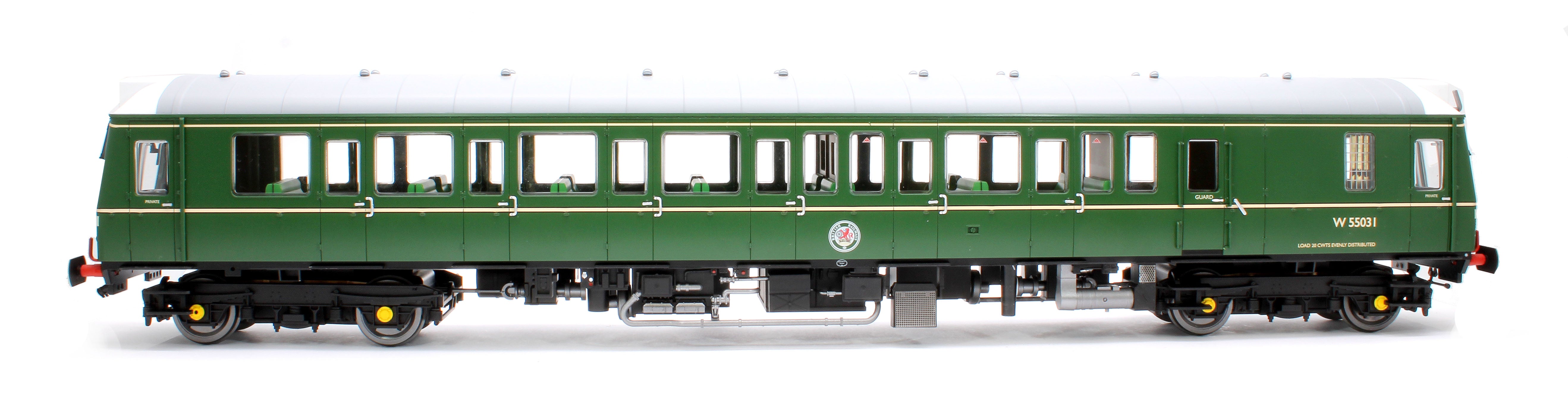 1210 Class 121 BR Green (Speed Whiskers) Single Car DMU W55021