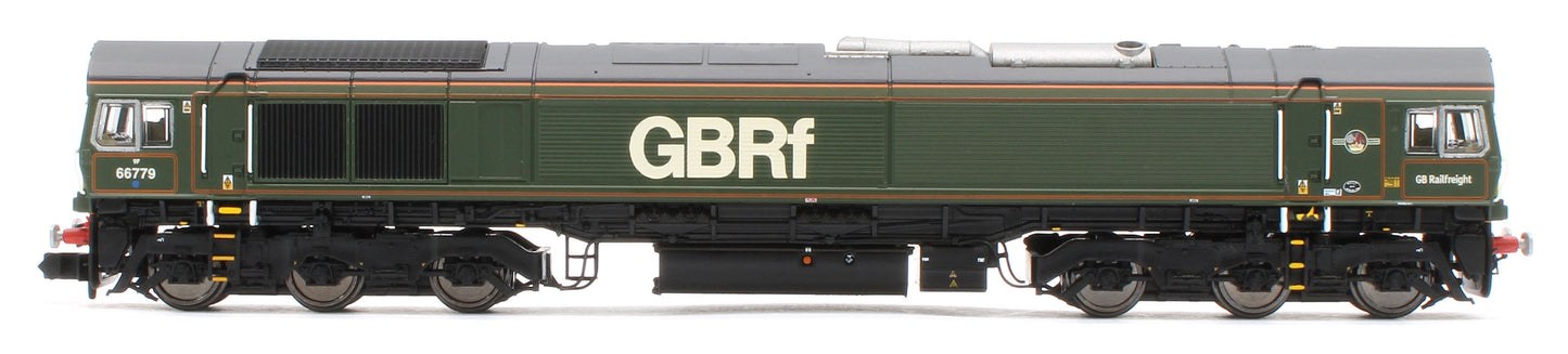2D-066-007 Class 66 66779 "Evening Star" BR Lined Green Diesel Locomotive