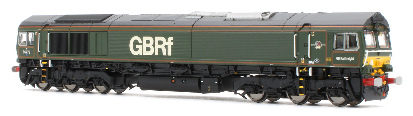 2D-066-007D Class 66 66779 "Evening Star" BR Lined Green Diesel Locomotive - DCC Fitted