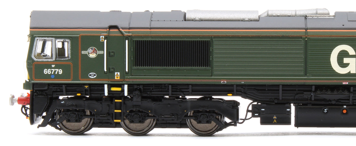 2D-066-007 Class 66 66779 "Evening Star" BR Lined Green Diesel Locomotive