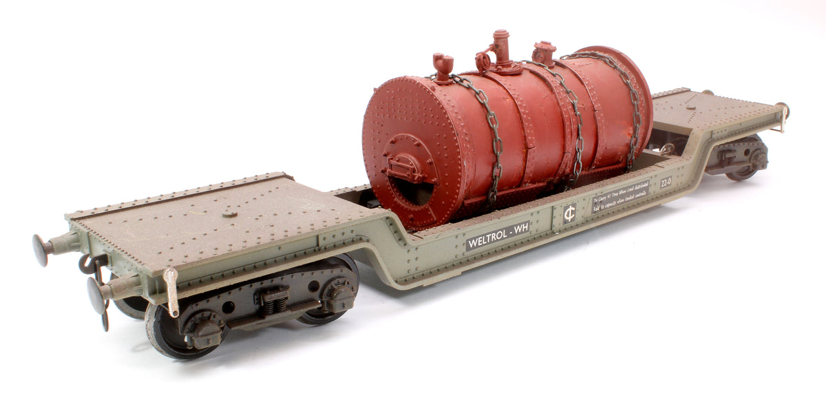 Pre-Owned Kit Built Weltrol WH  Bogie Well Wagon With Load (Unboxed) - Weathered