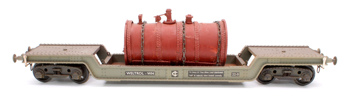 Pre-Owned Kit Built Weltrol WH  Bogie Well Wagon With Load (Unboxed) - Weathered