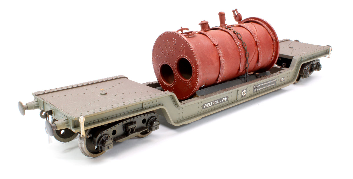 Pre-Owned Kit Built Weltrol WH Bogie Well Wagon With Load (Unboxed) - Weathered