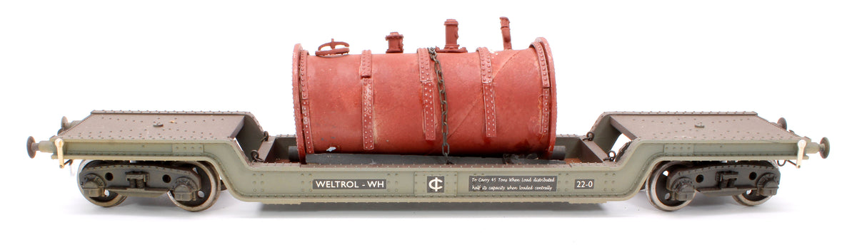 Pre-Owned Kit Built Weltrol WH Bogie Well Wagon With Load (Unboxed) - Weathered