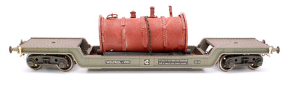 Pre-Owned Kit Built Weltrol WH Bogie Well Wagon With Load (Unboxed) - Weathered