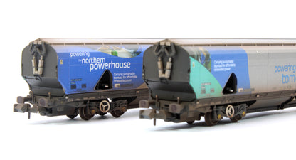 Custom Weathered Drax Power IIA-D Biomass Hopper Twin Pack (Northern Powerhouse Drax Livery) - Pack A