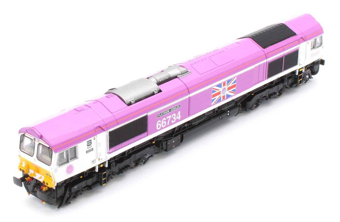 2D-066-006 Class 66 66734 Jubilee Pink "Platinum Jubilee" Diesel Locomotive