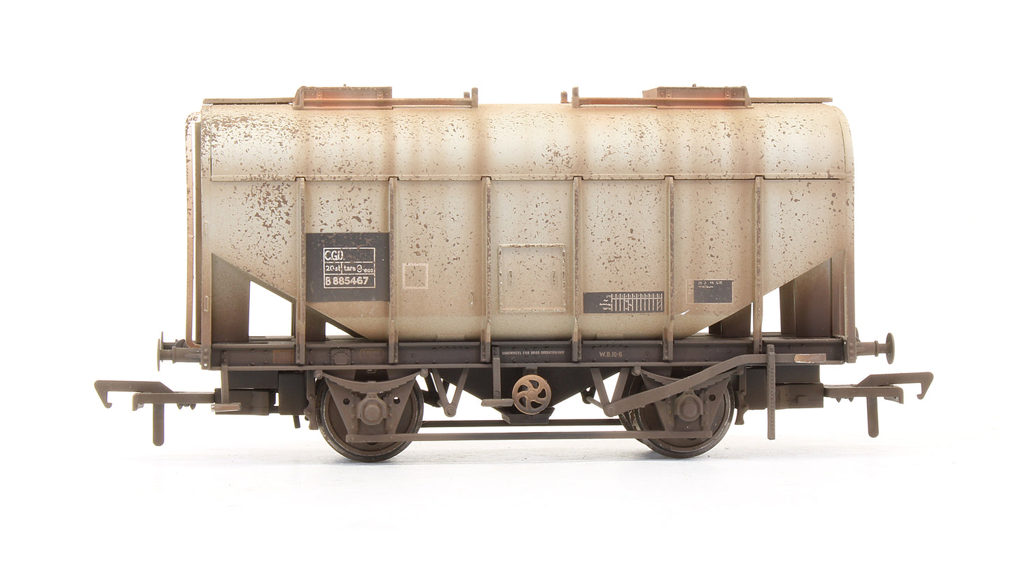 Pre-Owned 21 Ton Grain Hopper BR Grey (TOPS) 'B885467' - Custom Weathered