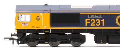 R30534TXS RailRoad GBRf Class 66 HMS Argyll 66775 Diesel Locomotive - DCC Sound