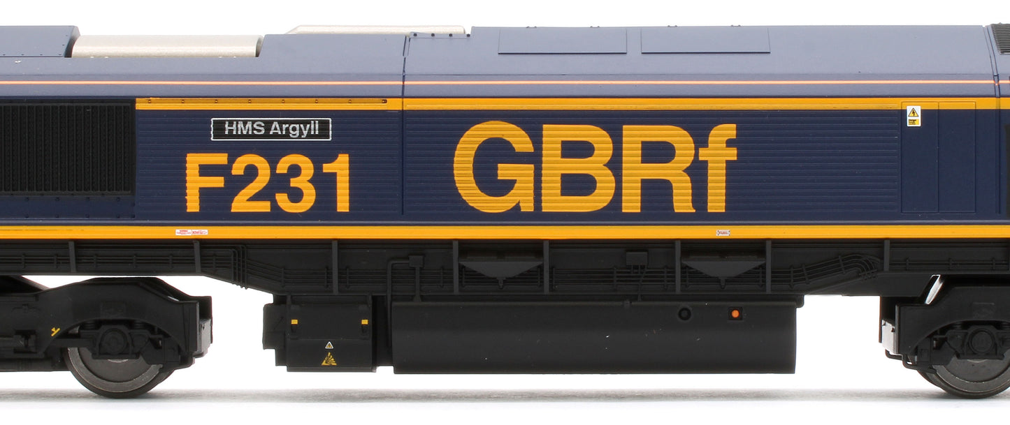 R30534TXS RailRoad GBRf Class 66 HMS Argyll 66775 Diesel Locomotive - DCC Sound