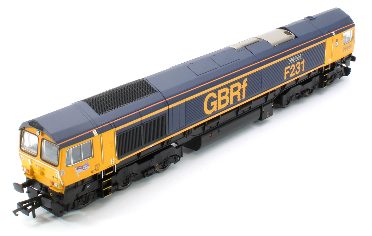 R30534TXS RailRoad GBRf Class 66 HMS Argyll 66775 Diesel Locomotive - DCC Sound