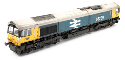 Pre-Owned Class 66789 BR Large Logo Blue With GBRf Branding 'British Rail 1948 - 1997' Diesel Locomotive - Custom Weathered - DCC Sound