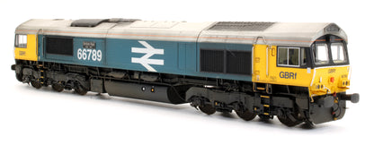 Pre-Owned Class 66789 BR Large Logo Blue With GBRf Branding 'British Rail 1948 - 1997' Diesel Locomotive - Custom Weathered - DCC Sound