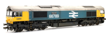Pre-Owned Class 66789 BR Large Logo Blue With GBRf Branding 'British Rail 1948 - 1997' Diesel Locomotive - Custom Weathered - DCC Sound