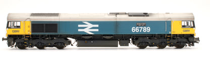 Pre-Owned Class 66789 BR Large Logo Blue With GBRf Branding 'British Rail 1948 - 1997' Diesel Locomotive - Custom Weathered - DCC Sound