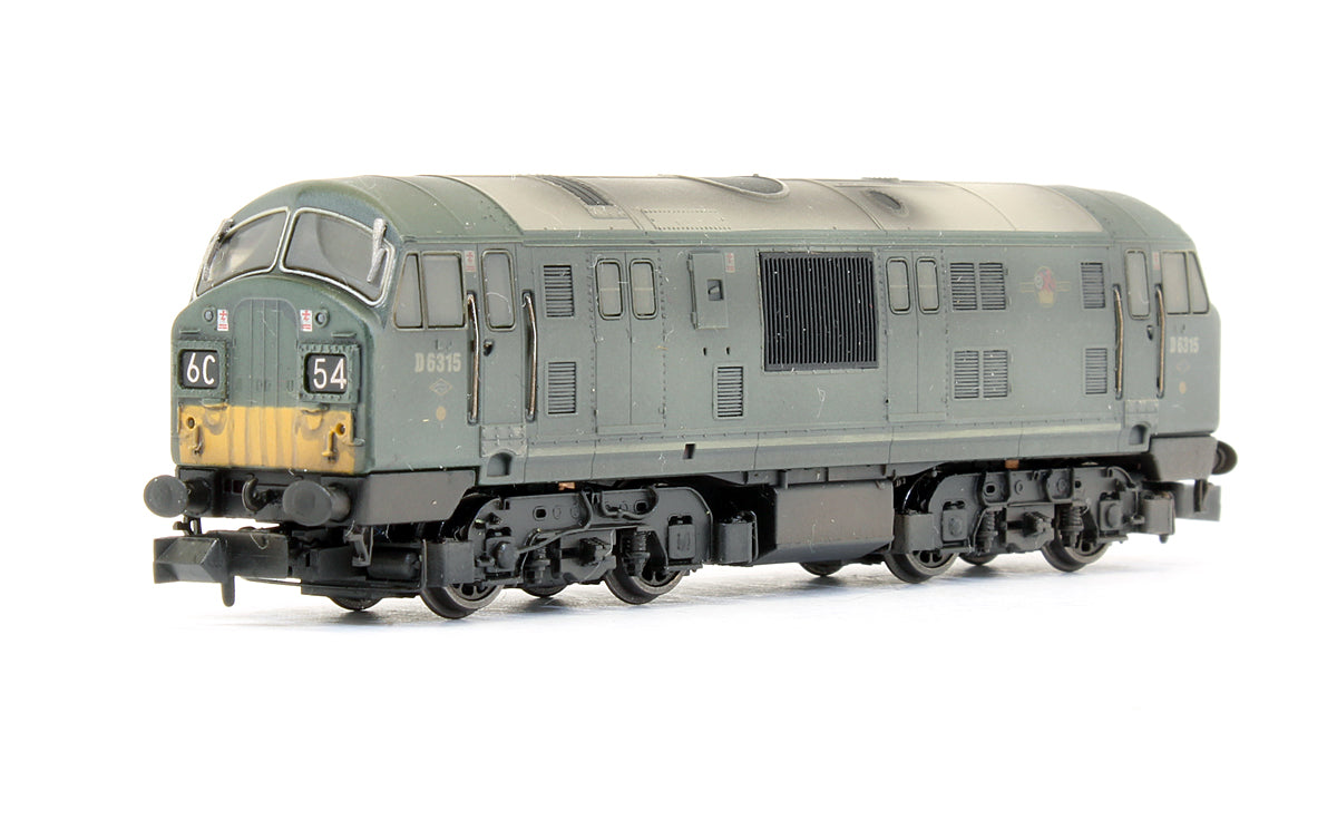 Pre-Owned Class 22 D6315 BR Green Small Yellow Panel Diesel Locomotive - Weathered