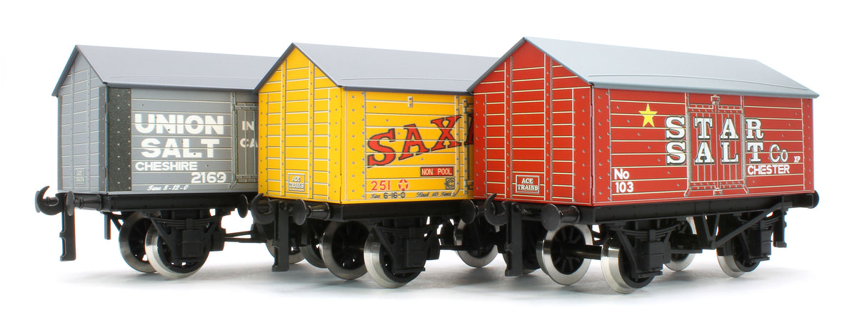 G/6-SV2 Set of 3 Private Owner Salt Wagons - Saxa Salt, Star Salt, Union Salt - Set 2
