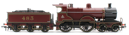 974502 Midland Railway 483 Class 4-4-0 Crimson No.483 Steam Locomotive - DCC Sound