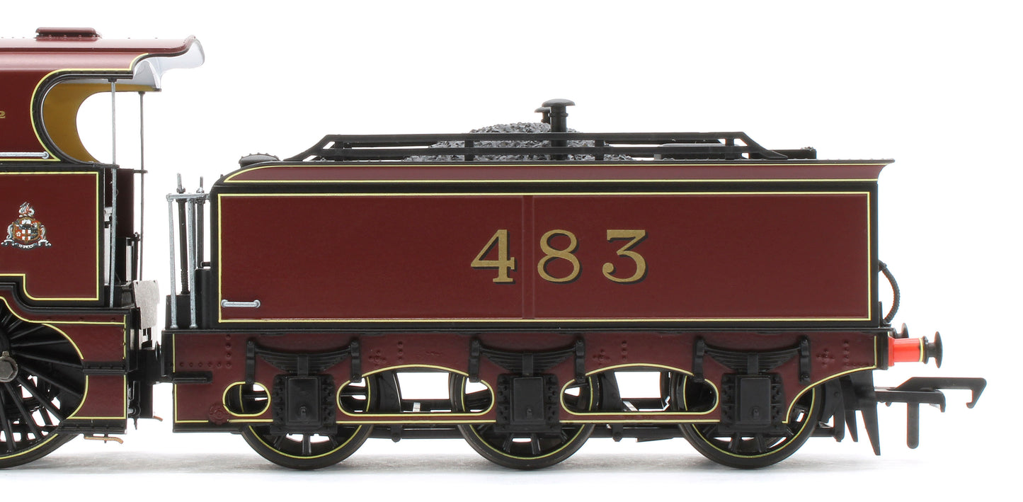 974502 Midland Railway 483 Class 4-4-0 Crimson No.483 Steam Locomotive - DCC Sound