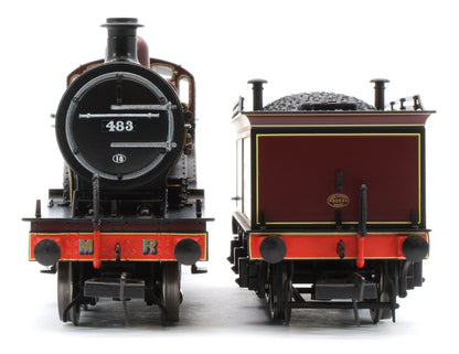 974502 Midland Railway 483 Class 4-4-0 Crimson No.483 Steam Locomotive - DCC Sound
