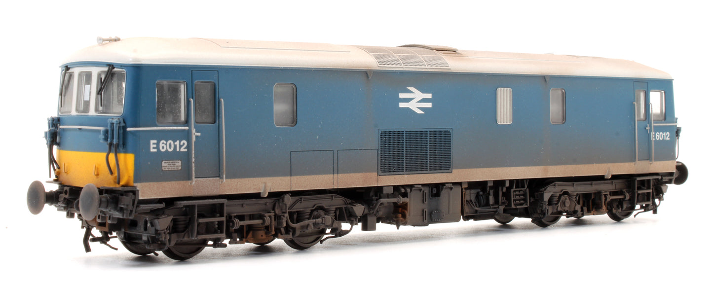 Pre-Owned Class 73 E6012 JB Electric Blue (Small Yellow Panels) Electro Diesel Locomotive - Custom Weathered - DCC Sound
