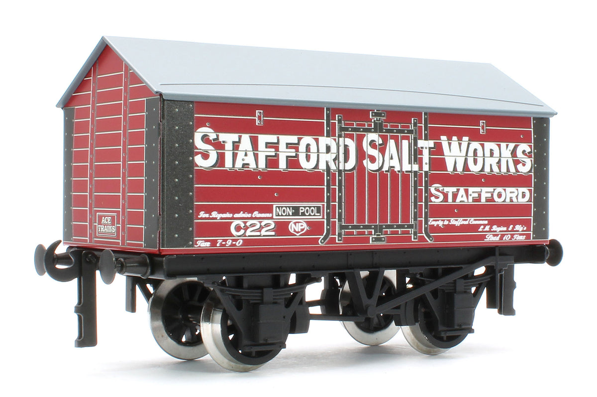 G/6-SV4 Set of 3 Private Owner Salt Wagons - ICI Fleetwood Salt, Shaka Salt, Stafford Salt Works Salt - Set 4