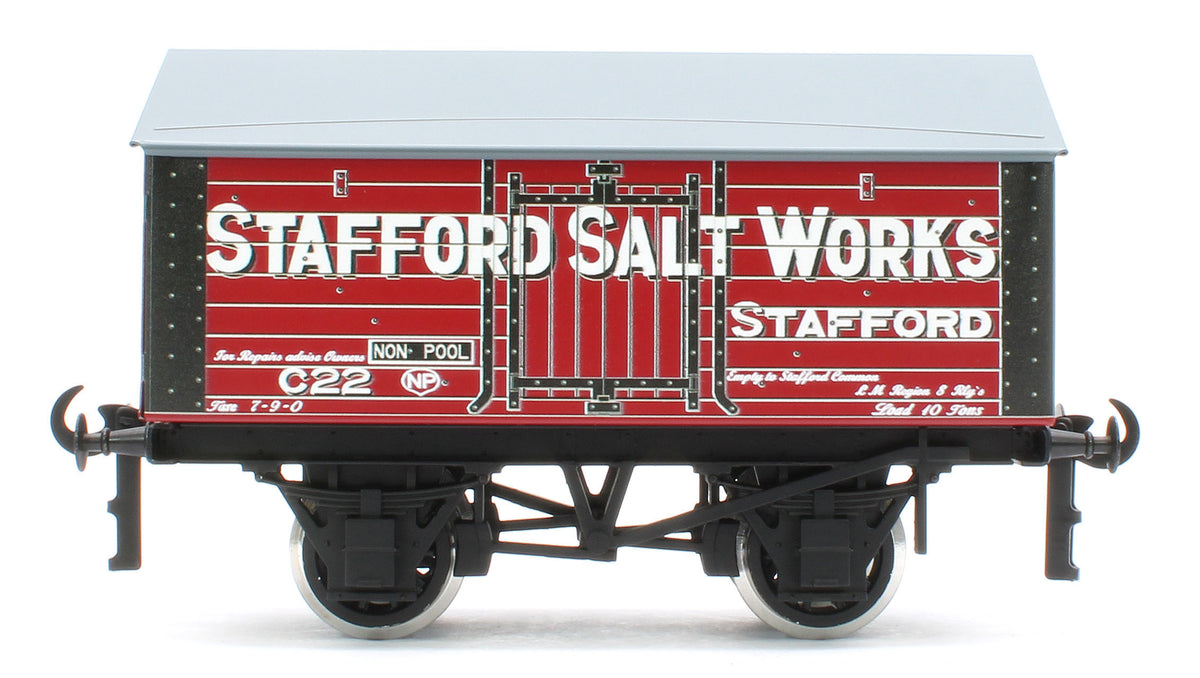 G/6-SV4 Set of 3 Private Owner Salt Wagons - ICI Fleetwood Salt, Shaka Salt, Stafford Salt Works Salt - Set 4