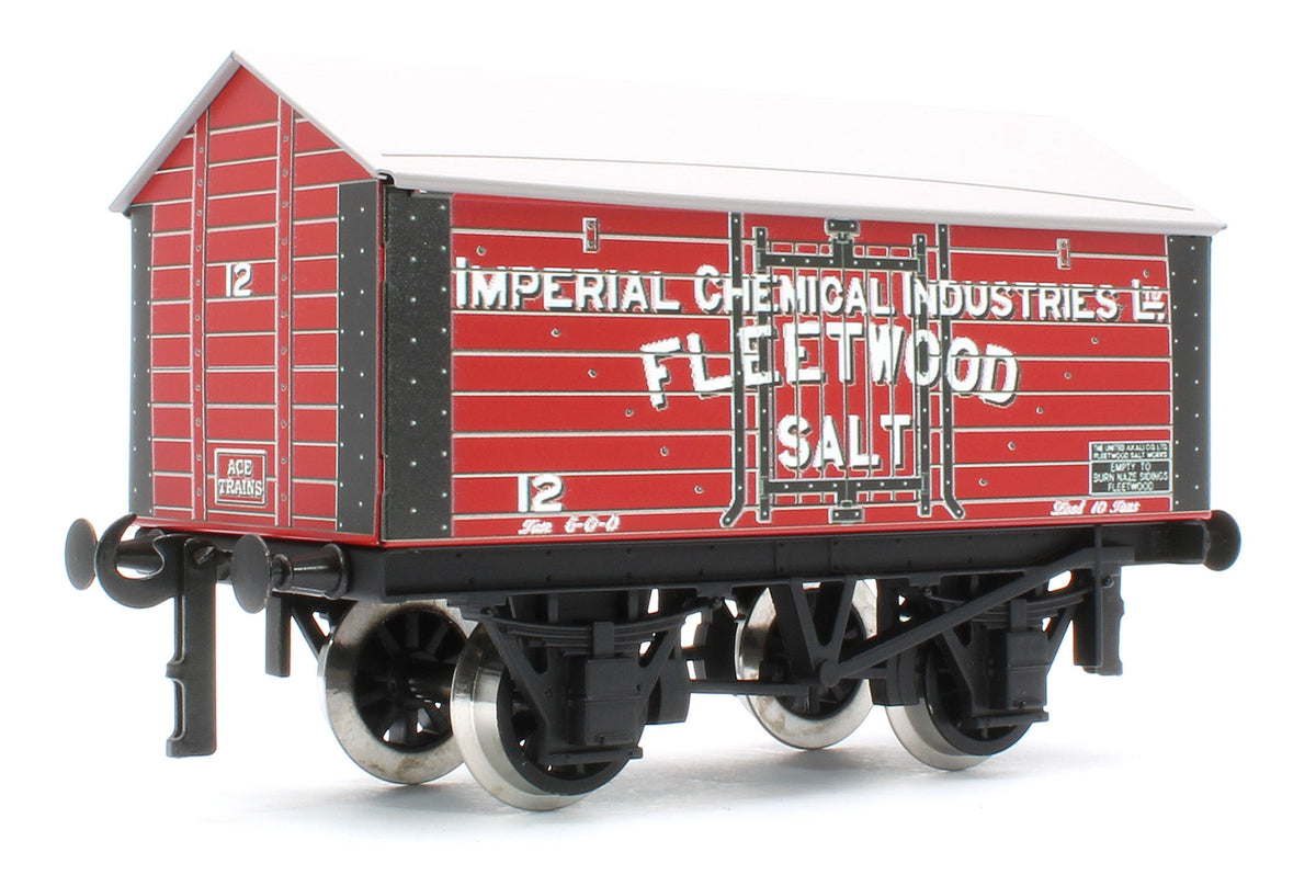 G/6-SV4 Set of 3 Private Owner Salt Wagons - ICI Fleetwood Salt, Shaka Salt, Stafford Salt Works Salt - Set 4
