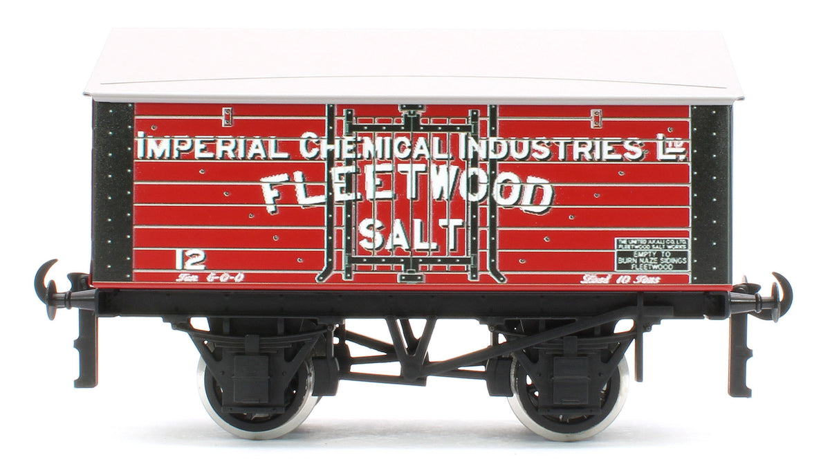 G/6-SV4 Set of 3 Private Owner Salt Wagons - ICI Fleetwood Salt, Shaka Salt, Stafford Salt Works Salt - Set 4