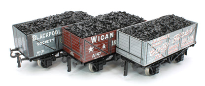 G/5-WS4 Set of 3 "North West" Private Owner Coal Wagons - Blackpool Co-operative, Wigan Coal, Cosy Fires