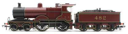974505 Midland Railway 483 Class 4-4-0 LMS Crimson No.482 (Small Letters) Steam Locomotive - DCC Sound