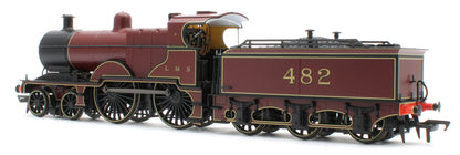 974005 Midland Railway 483 Class 4-4-0 LMS Crimson No.482 (Small Letters) Steam Locomotive