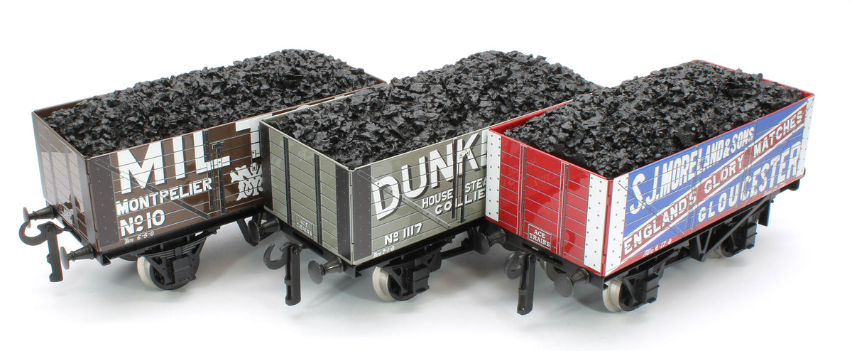 G/5-WS5 Set of 3 "West Country" Private Owner Coal Wagons - Englands Glory Matches, Dunkerton, Milton