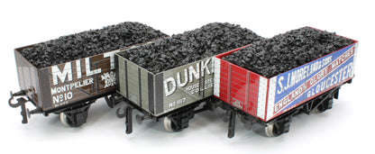 G/5-WS5 Set of 3 "West Country" Private Owner Coal Wagons - Englands Glory Matches, Dunkerton, Milton