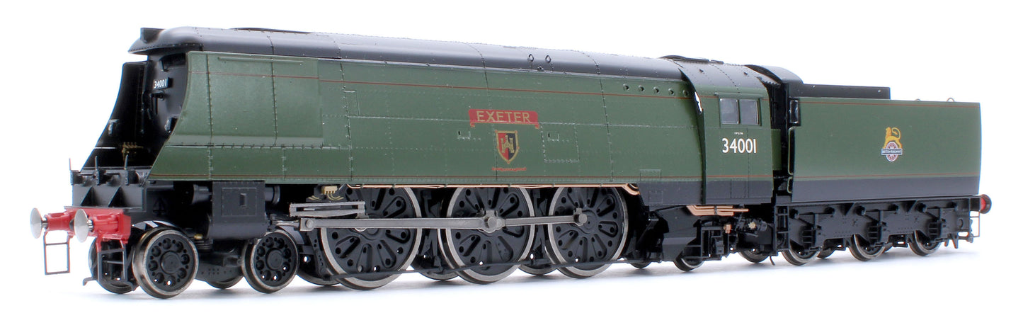Black Label West Country Exeter 34001 B.R. Green Early Crest Steam Locomotive - DCC Sound & Smoke