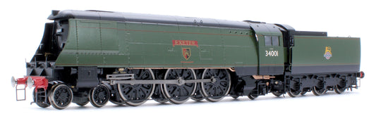 Black Label West Country Exeter 34001 B.R. Green Early Crest Steam Locomotive - DCC Sound & Smoke