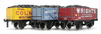 G/5-WS6 Set of 3 "Scottish Set A" Private Owner Coal Wagons - Coleman's, Mellonie & Coulder Ltd, Wrights