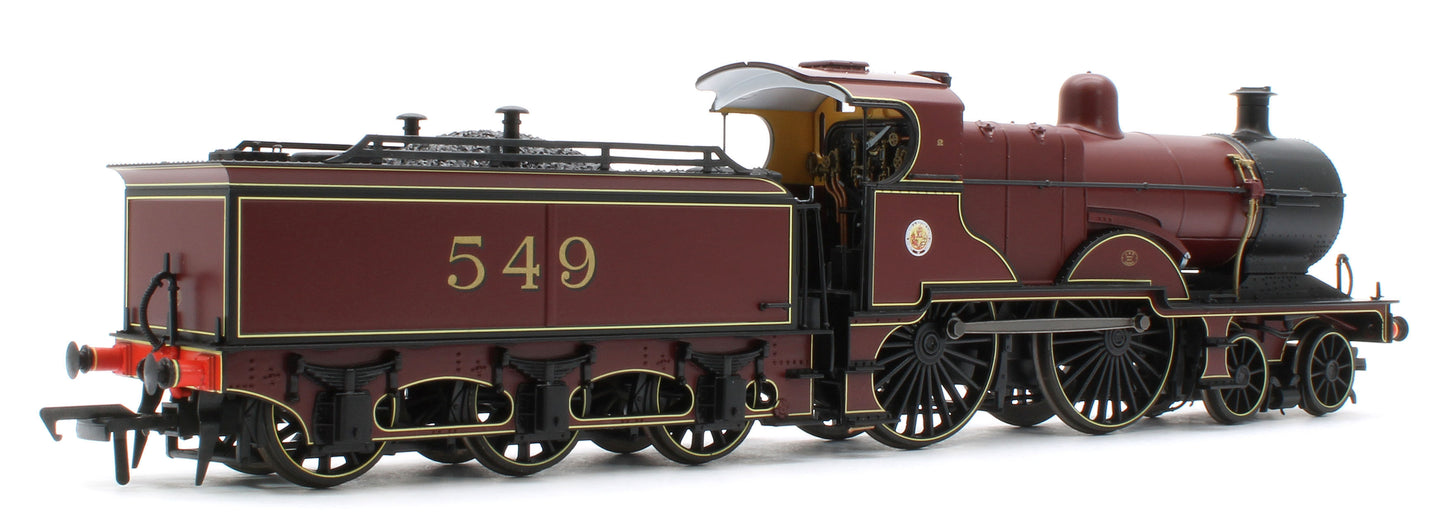 974506 Midland Railway 483 Class 4-4-0 LMS Crimson No.549 (Cabside Roundel) Steam Locomotive - DCC Sound
