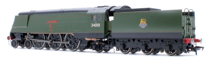 Black Label West Country Exeter 34001 B.R. Green Early Crest Steam Locomotive - DCC Sound & Smoke