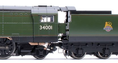 Black Label West Country Exeter 34001 B.R. Green Early Crest Steam Locomotive - DCC Sound & Smoke